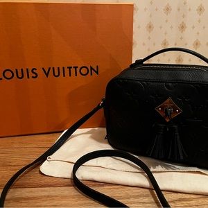 LOUIS VUITTON BLACK EMPREINTE SAINTONGE cross body